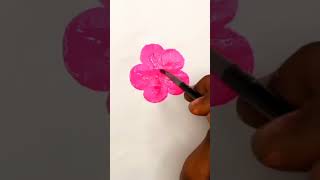 Great Art 😱 | One Stroke Painting | Floral Art #shorts #ashortsaday #trending #viral #art