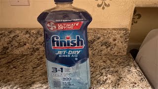 Finish Jet-Dry 3 in 1 Rinse Aid 32 oz Bottle - 300 Washes