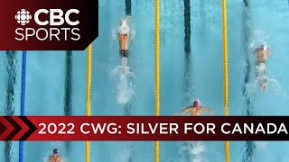 Canada wins silver in mixed 4x100m medley relay at Commonwealth Games | CBC Sports