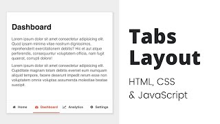 Create Tabs Layout using HTML, CSS & JavaScript