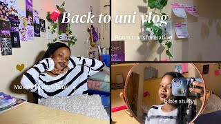 Uni diaries: Back to School ☕️| hostel move in🍃, room transformation, routines, reading🎀