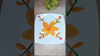 Orange Cutting Designs Art l Fruit Garnish ideas #fruitcuttingskills #art #diyideas #shorts #diy