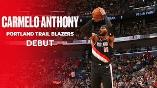 Carmelo Anthony Makes Portland Debut and First Two Buckets Against New Orleans
