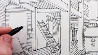 How to Draw a Room: Line Drawing
