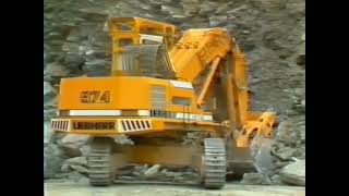 Werksfilmklassiker: Liebherr R 974 im Erdbau, Steinbruch, Stahlwerk,...