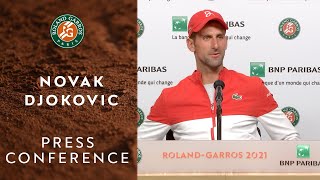 Novak Djokovic Press Conference after Round 1 I Roland-Garros 2021
