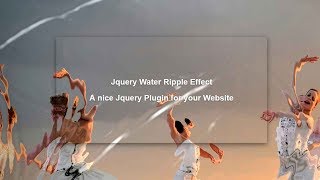 Water Ripples Background Animation | jQuery Plugins Tutorial
