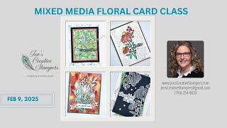 Mixed Media Floral Stampin' Up! Card Class - Get your class FREE!