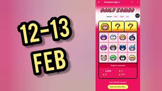 To Market Daily Combo 12 - 13 February |  Tomarket Daily Combo Today | AGP #tomarketcombo #viral