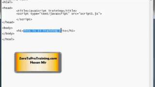 JavaScript Training Series - Tutorial 4 - Performance Considrations for Including JavaScript File
