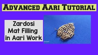 Zardosi MAT FILLING| Advanced Aari Work Tutorial -37| Aari Tutorial in Tamil