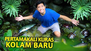 PERTAMAKALI KURAS KOLAM BARU AKU SAMPAI JERNIH!