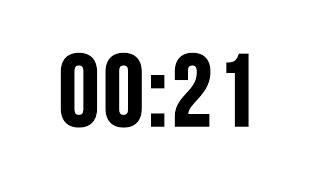 21 Second Timer Without Music, Simple Countdown With Alarm At The End