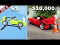 $1 vs $10,000 Car Crashing Games!