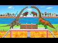 Which Animal vs Dinosaurs Push Harder? Which Dinosaur is Stronger? - Animal Revolt Battle Simulator