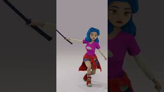 Action animation #blender #animation #3danimation #3d #gamedev #characterdesign