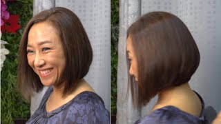 Bob haircut tutorial ตัดผมบ๊อบเท ทุย ทุย