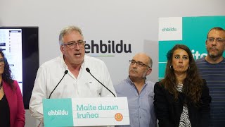 Rueda de prensa de JOSEBA ASIRON, candidato a la alcaldía de Iruñea.