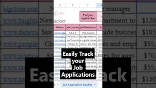 Job Application Tracker Spreadsheet Template for Google Sheets and Excel get hired faster! job hunt