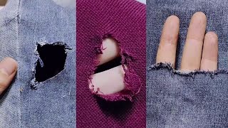Learn the best modern sewing techniques to repair holes on jeans and clothes in an elegant way