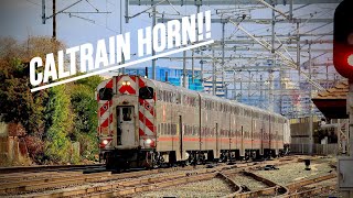 [HD] CalTrain 4023 with an AWESOME Hornshow @ College Park Station 12/4/2022