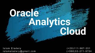 Lesson 5 Creating Oracle Analytics Cloud Instance