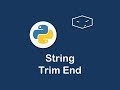 string trim end in python 😀