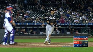 MIA@NYM: Stanton rips an RBI double to the wall