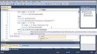 Visual Basic Tutorial 29 Continue For