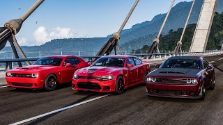 Forza Horizon 5 Drag race: Dodge SRT Demon vs Dodge Charger SRT Hellcat vs Challenger SRT Hellcat