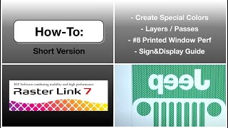 Create Special Colors / Layers / Passes Short Version #8 and #9 Print: Window Perf