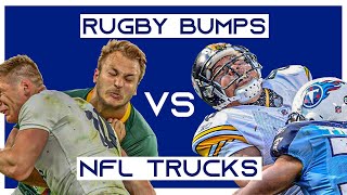 Rugby Bump Offs vs NFL Trucks | Brutal Collisions In Rugby & American Football