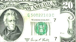 just found 1969 C SERIES $20 TWENTY DOLLAR BILL - FEDERAL RESERVE NOTE