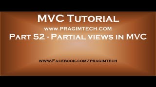 Part 52   Partial views in mvc