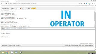 Oracle Tutorial - IN Operator