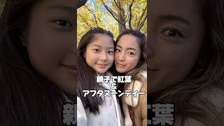 【外苑前銀杏並木】＆アフタヌーンティー#親子#紅葉#外苑前#銀杏並木#青山グランドホテル#アフタヌーンティー