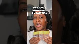 NEW Supergoop Tinted Sunscreen on Darker Skin #skincare #mineralsunscreenfordarkerskin