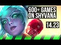 SHYVANA vs LEE SIN (JGL) | 600+ games | KR Diamond | 14.23