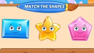 Colors & Shapes -  Match the Shape - Kids Educational