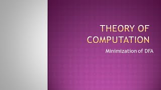 Minimization of DFA | Myhill-Nerode Theorem | Table Filling Method |  Theory of Computation