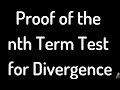 Calculus Proof of the nth Term Test for Divergence