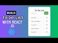Build this React To-Do List App in 20 minutes | React Todo List App Tutorial