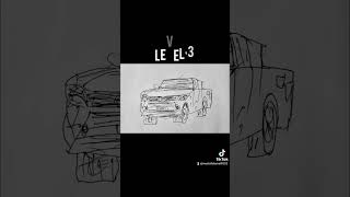 Part 47,4 level of Revo Hilux Toyota car drawing #how to draw a car 🚗