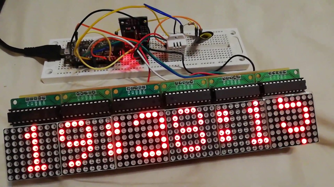 Esp8266 Animated Clock On 8x8 Led Matrices Arduino