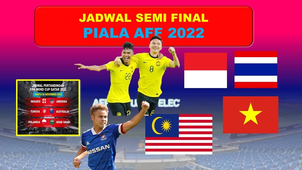 JADWAL SEMI FINAL PIALA AFF TAHUN 2022 - YouTube