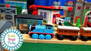 Our BIGGEST Thomas and Friends Wooden Railway Playset EVER! | SUPERTRAINS 2018 Booth!