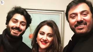 Nauman ijaz celebrating wife birthday with zaviyar and other sons in a cute way @skhansaadi