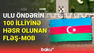 Gəncədə Heydər Əliyevin 100 illiyinə həsr olunan fləş-mob