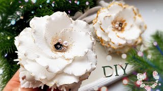 🎄✨🎉Праздничный образ 2 в 1💥 DIY /MK Цветок из фоамирана.