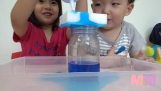 Using Sponge to Explain the Clouds & Rain